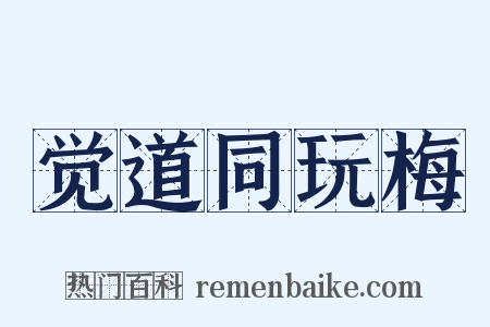 觉道同玩梅是什么意思的图片